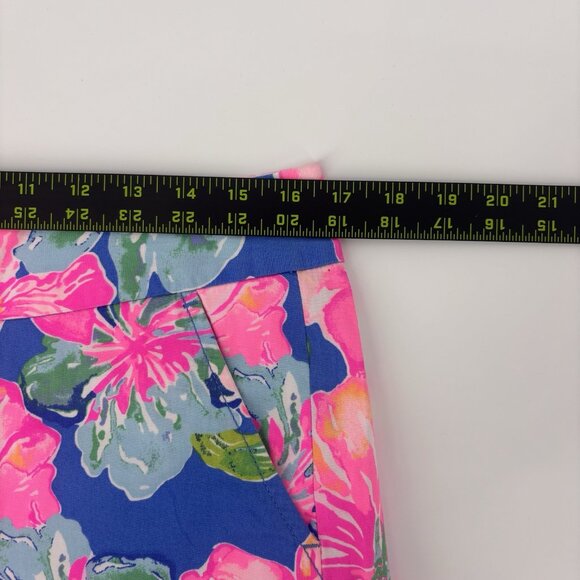 Lilly Pulitzer Chipper Short Beckon Pink Blue Jungle Utopia Size 6 Bermuda - Picture 7 of 14